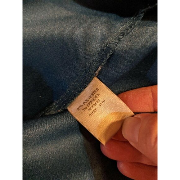 CJ Banks Christopher Dress Skirt Size 10 Blue Green Modest Womens Long - Picture 9 of 9